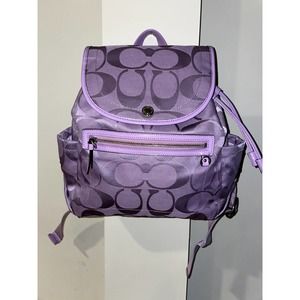 Coach lavender logo Backpack NWOT